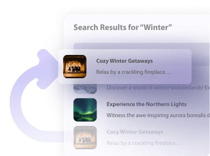 addsearch recommend feature for travel websites